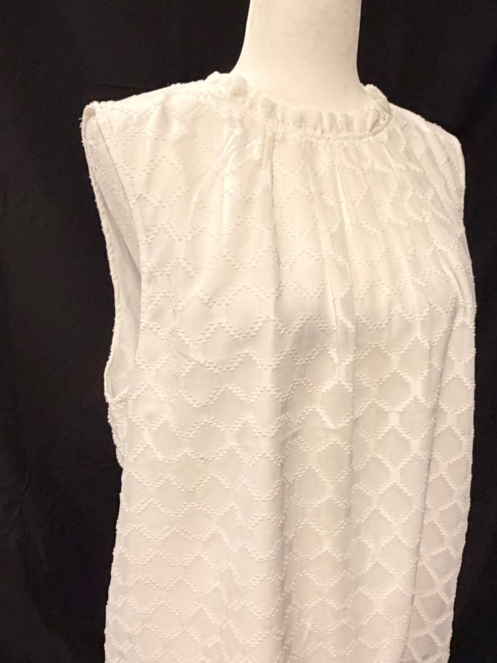 BR Lightly Lined Sleeveless Blouse in White